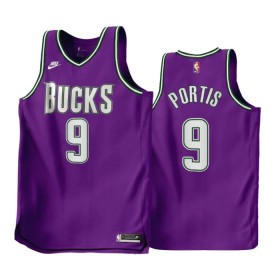 Dres Milwaukee Bucks Bobby Portis JR 9 purple Nike 2022-23 Classic Edition Swingman